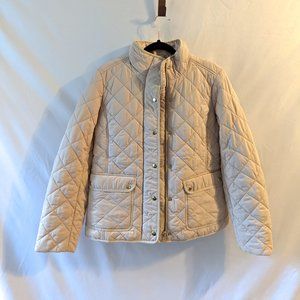 J Crew Womens Small Light Baby Pink Gold Hardware Quilted Jacket